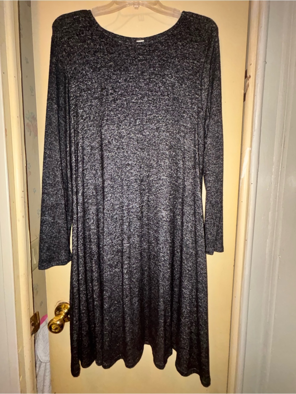 Old Navy Black Long-Sleeve Swing Dress